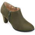thumbnail image 1 of Journee Womens Sanzi Comfort Insole Inside Zip Block Heel Booties, Widths Available, 1 of 10
