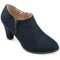 thumbnail image 1 of Journee Womens Sanzi Comfort Insole Inside Zip Block Heel Booties, Widths Available, 1 of 10