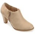 thumbnail image 1 of Journee Womens Sanzi Comfort Insole Inside Zip Block Heel Booties, Widths Available, 1 of 10