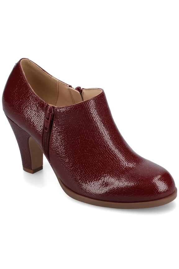Womens Sanzi Medium and Wide Width Comfort Insole Inside Zip Block Heel Booties