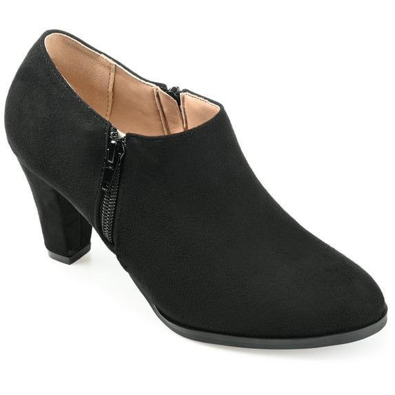 Journee Womens Sanzi Comfort Insole Inside Zip Block Heel Booties, Widths Available