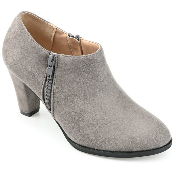 Journee Womens Sanzi Comfort Insole Inside Zip Block Heel Booties, Widths Available