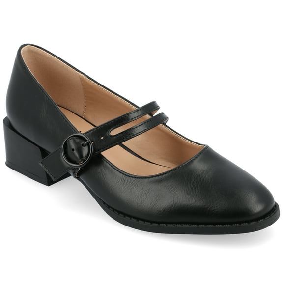 Journee Womens Savvi Faux Leather Mary Jane Pumps
