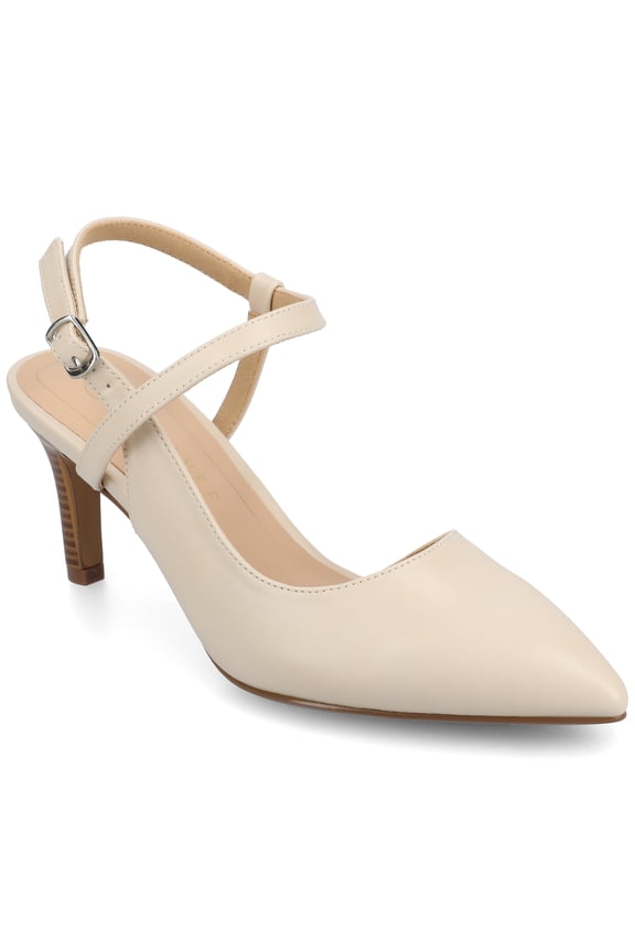 Womens Scipio Crossover Ankle Strap Pointed Toe Pumps, Widths Available