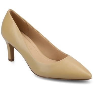 Journee Womens Scylee Slip On Stiletto Pointed Toe Pumps, Widths Available