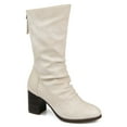 thumbnail image 1 of Journee Womens Sequoia Stacked Heel Mid Calf Boots, 1 of 9