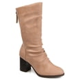 thumbnail image 1 of Journee Womens Sequoia Stacked Heel Mid Calf Boots, 1 of 9