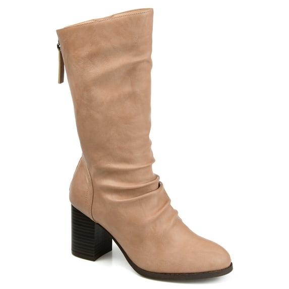 Journee Womens Sequoia Stacked Heel Mid Calf Boots