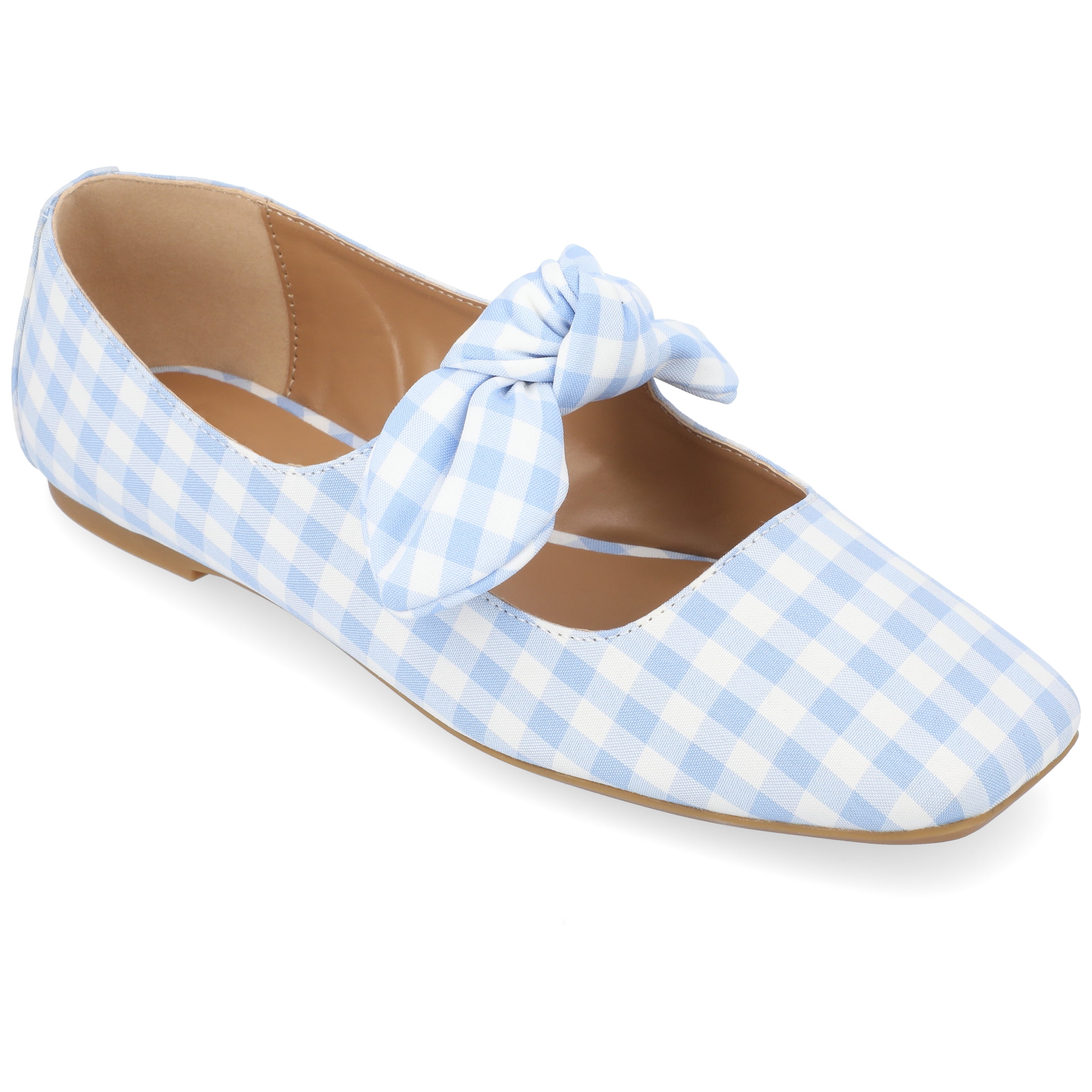 Journee Womens Seralinn Mary Jane Slip On Square Toe Dress Flats