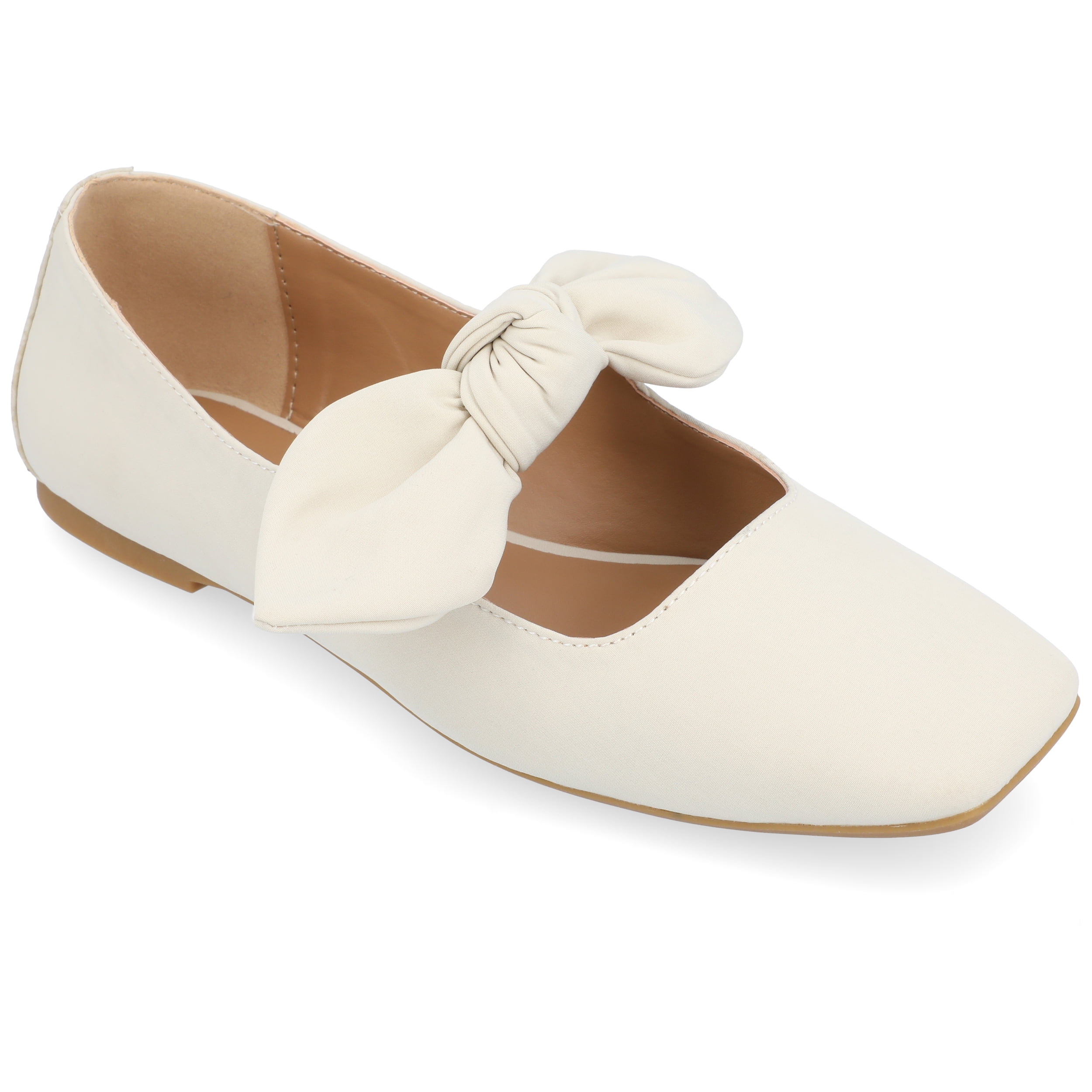 Journee Womens Seralinn Mary Jane Slip On Square Toe Dress Flats