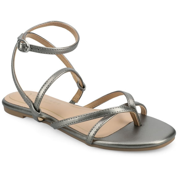 Journee Womens Serissa Multi Strap Flat Sandals