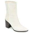 thumbnail image 1 of Journee Womens Sharlie Inside Zip Stacked Heel Booties, 1 of 8