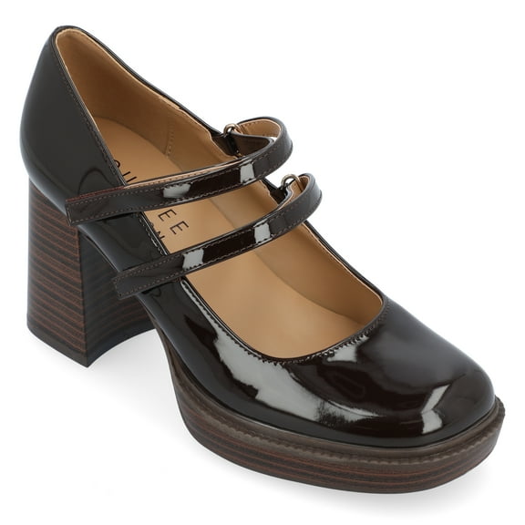 Journee Womens Shasta Mid Heel Square Toe Pumps, Widths Available