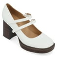 thumbnail image 1 of Journee Womens Shasta Mid Heel Square Toe Pumps, Widths Available, 1 of 10
