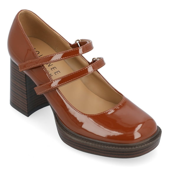Journee Womens Shasta Mid Heel Square Toe Pumps, Widths Available