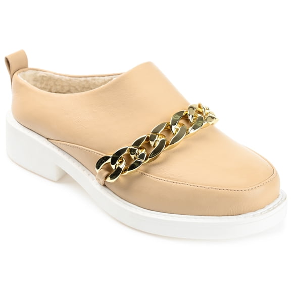 Journee Womens Sheah Mules Round Toe Slip On Flats