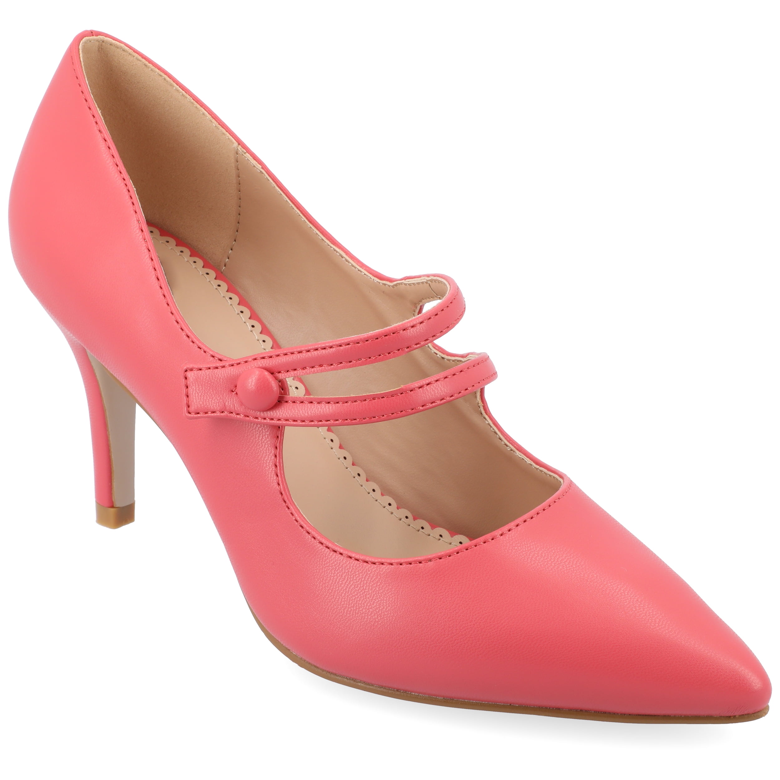 Journee Womens Sidney Narrow Width Pointed Toe Mid Heel Pumps