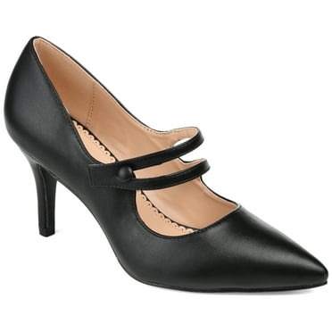 Journee Womens Sidney Pointed Toe Mid Heel Pumps