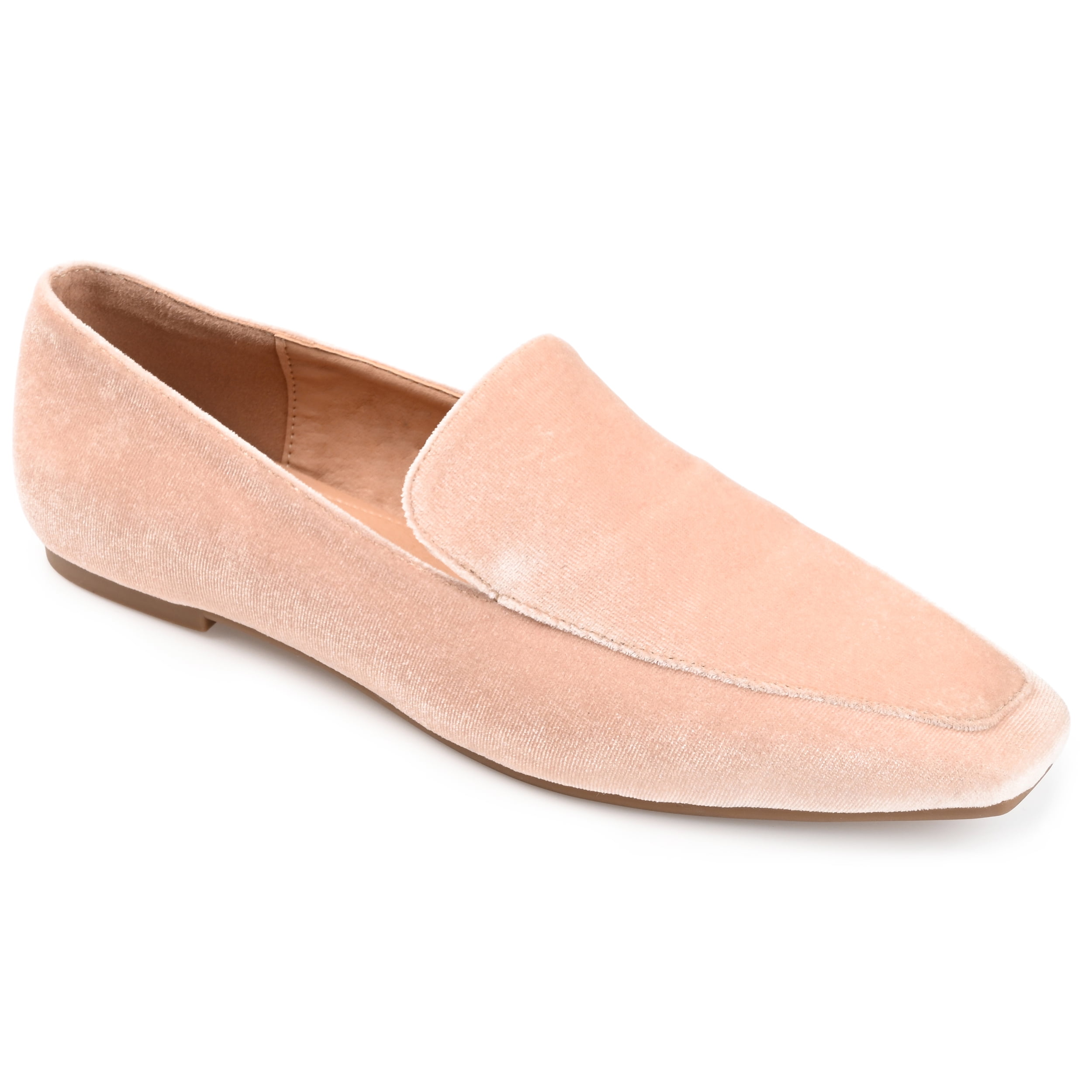 Journee Womens Silas Slip On Square Toe Loafer Dress Flats