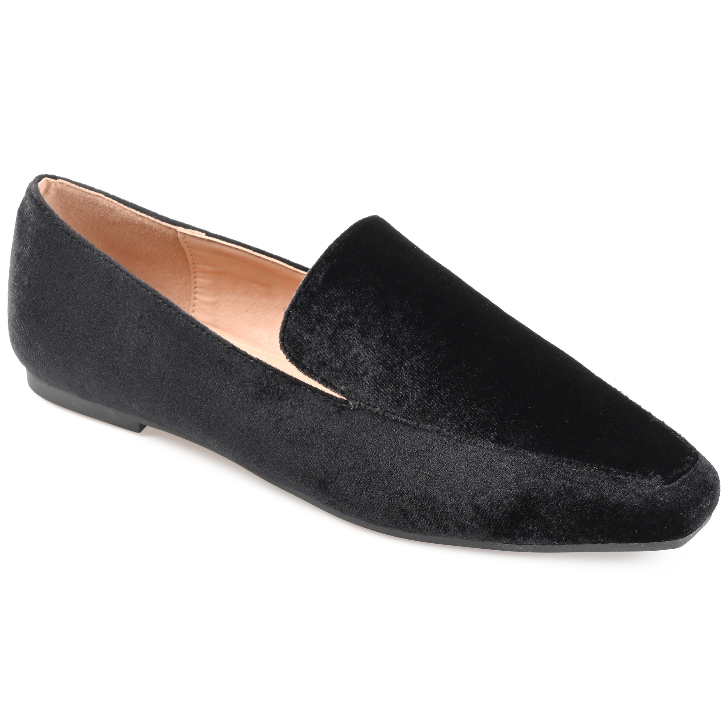 Journee Womens Silas Slip On Square Toe Loafer Dress Flats