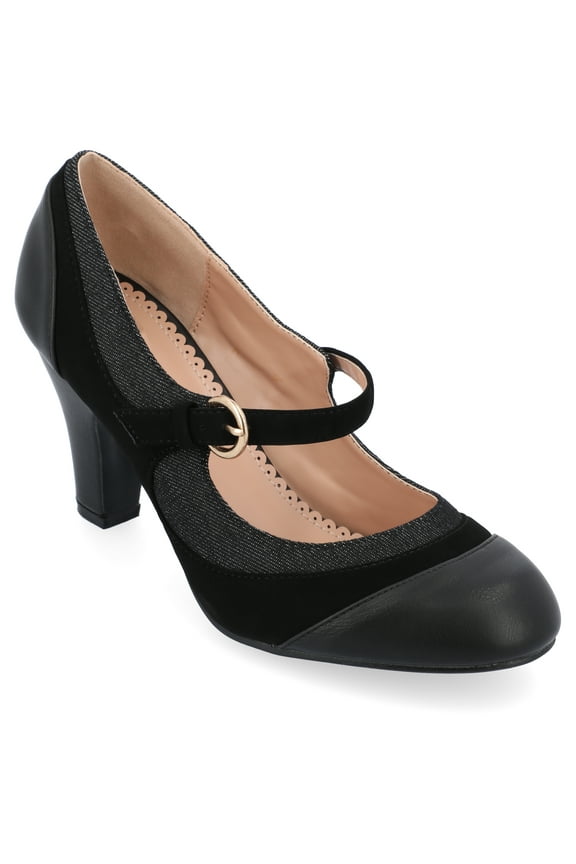 Womens Siri Round Toe Block Heel Mary Jane Pumps, Widths Available
