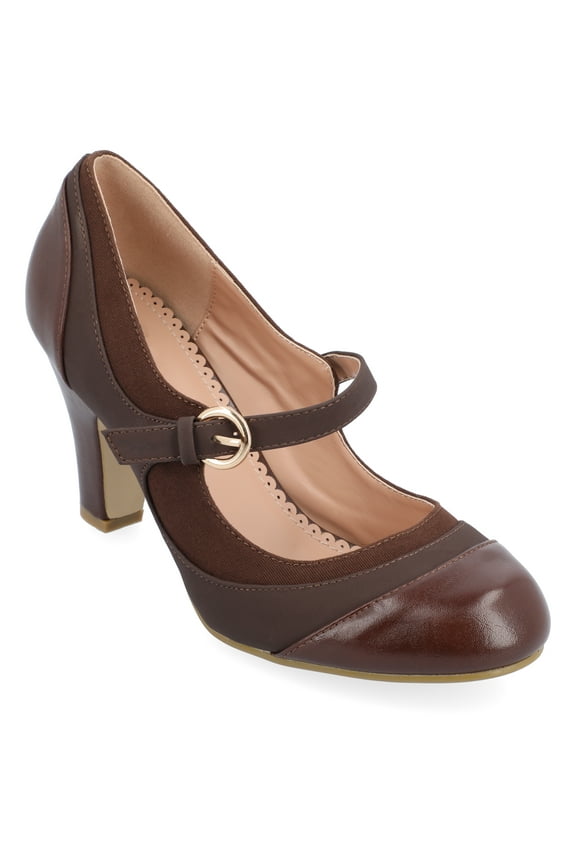 Womens Siri Round Toe Block Heel Mary Jane Pumps, Widths Available