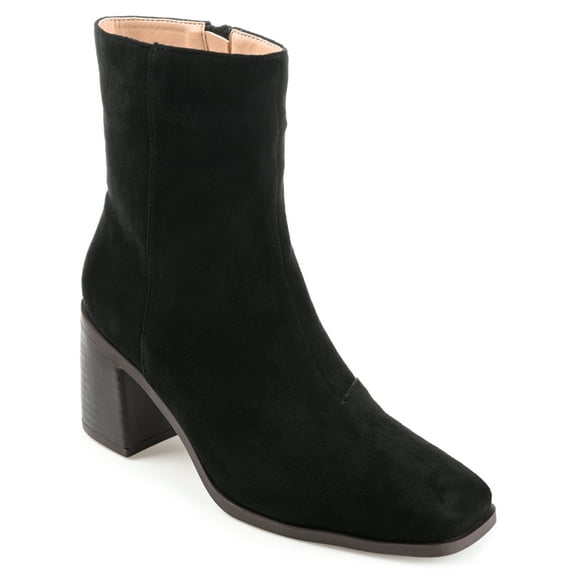 Journee Womens Sloann Inside Zip Stacked Heel Booties