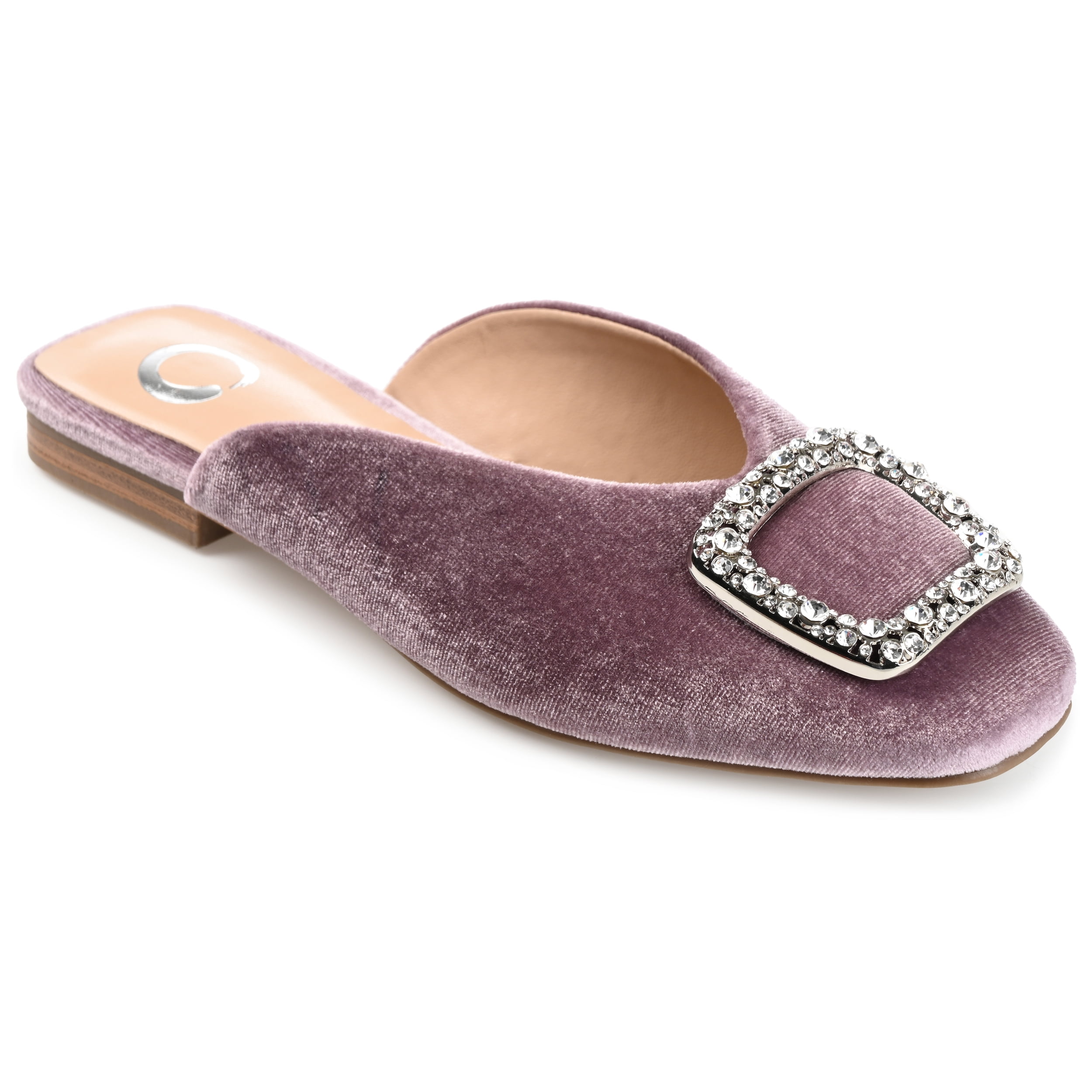 Journee Womens Sonnia Mules Square Toe Slip On Evening Dress Flats