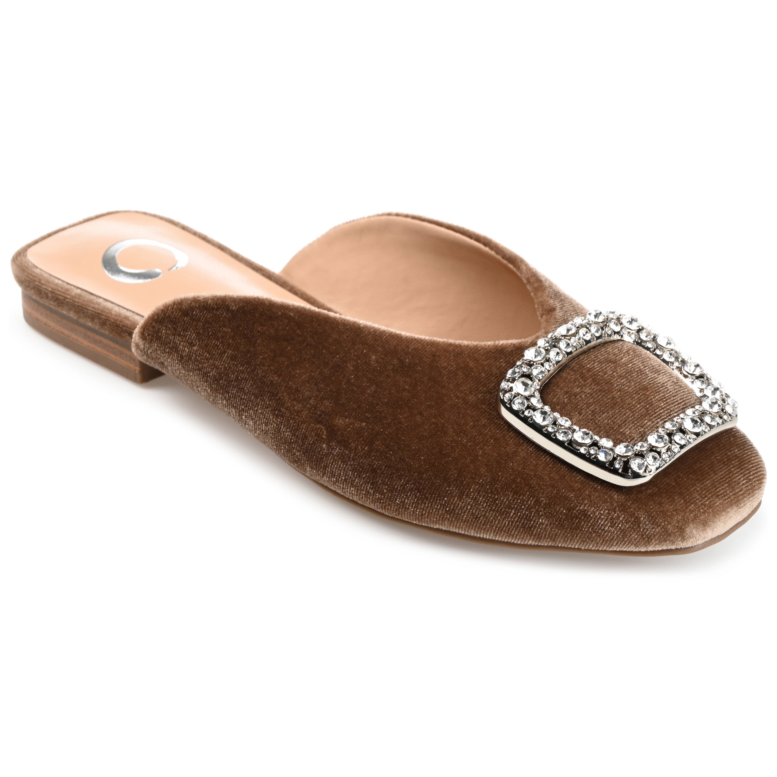 Journee Womens Sonnia Mules Square Toe Slip On Evening Dress Flats