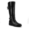 thumbnail image 1 of Journee Womens Sonny Buckle Detail Knee High Round Toe Inside Zipper Extra Wide-Calf Comfort Casual Boots, 1 of 9