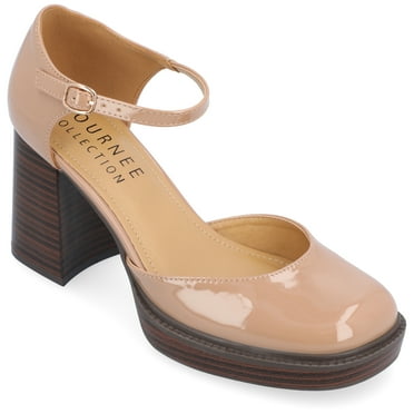 Journee Womens Sophilynn Mid Heel Square Toe Pumps