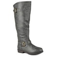 thumbnail image 1 of Journee Womens Spokane Extra Wide Calf Stacked Heel Riding Boots, 1 of 10