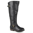 thumbnail image 1 of Journee Womens Spokane Extra Wide Calf Stacked Heel Riding Boots, 1 of 10