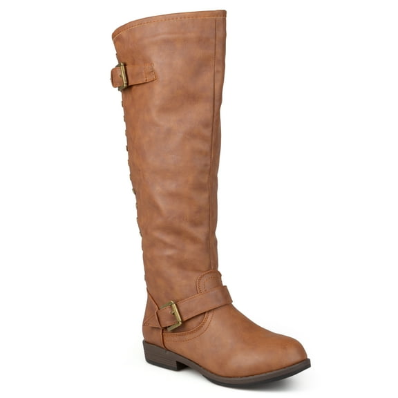 Journee Womens Spokane Stacked Heel Riding Boots