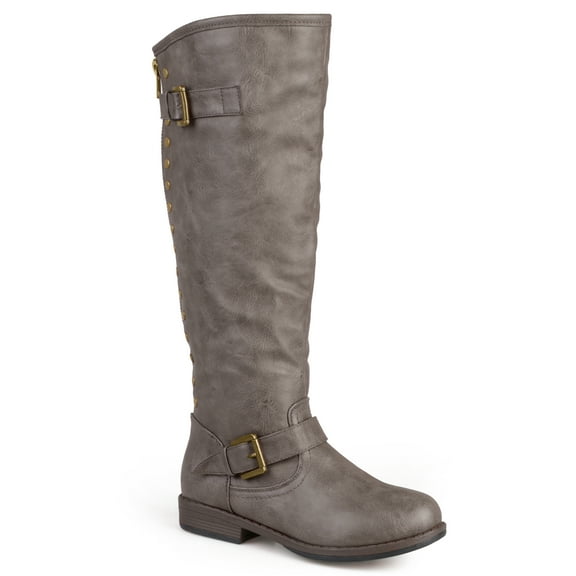 Journee Womens Spokane Stacked Heel Riding Boots
