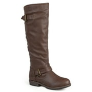 Journee Womens Spokane Stacked Heel Riding Boots