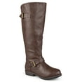thumbnail image 1 of Journee Womens Spokane Wide Calf Stacked Heel Riding Boots, 1 of 10