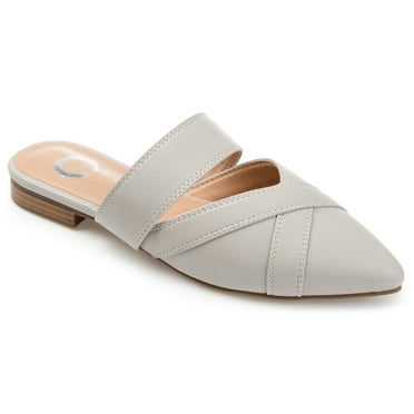 Journee Womens Stasi Slip On Pointed Toe Mules Flats
