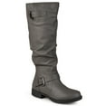 thumbnail image 1 of Journee Womens Stormy Wide Calf Stacked Heel Riding Boots, 1 of 10