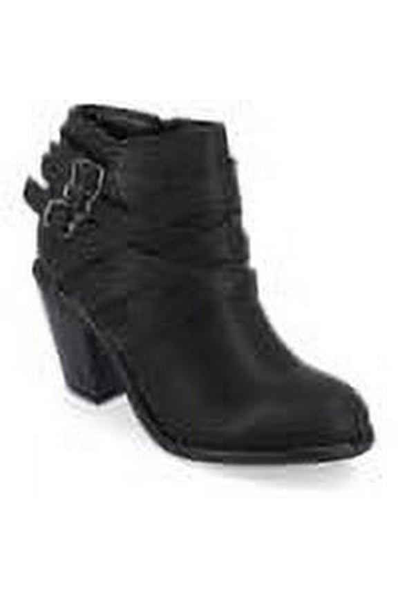 Womens Strap Inside Zip Stacked Heel Booties, Widths Available