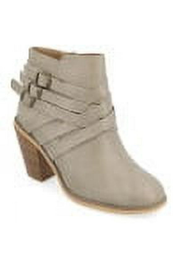 Womens Strap Inside Zip Stacked Heel Booties, Widths Available