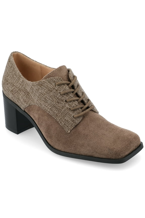 Womens Sylvan Lace Up Square Toe Pumps