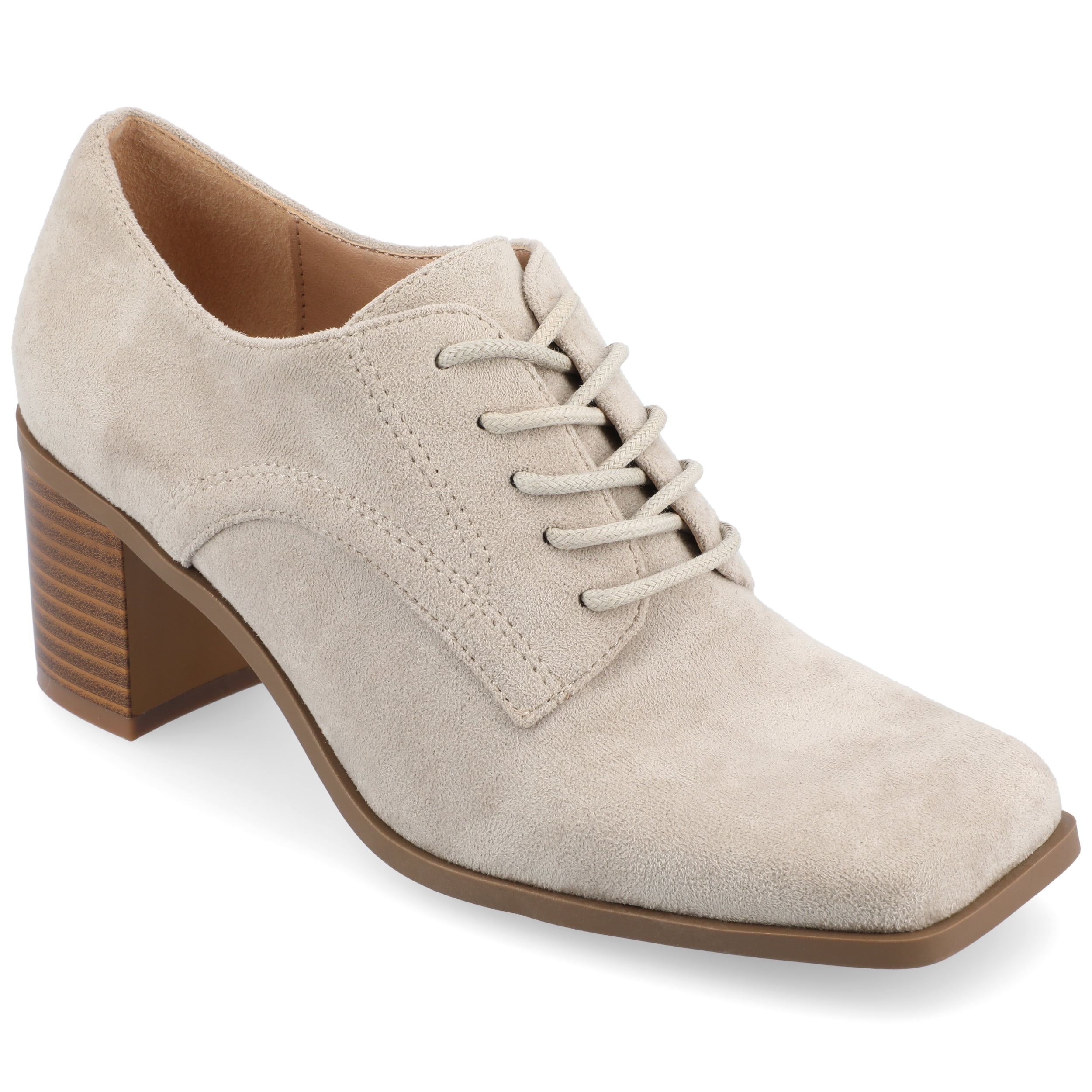 Journee Womens Sylvan Lace Up Square Toe Pumps
