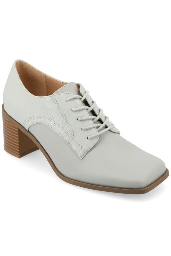Womens Sylvan Lace Up Square Toe Pumps