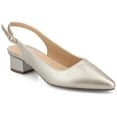 thumbnail image 1 of Journee Womens Sylvia Medium and Wide Width Sling Back Covered Block Heel Pumps, 1 of 9
