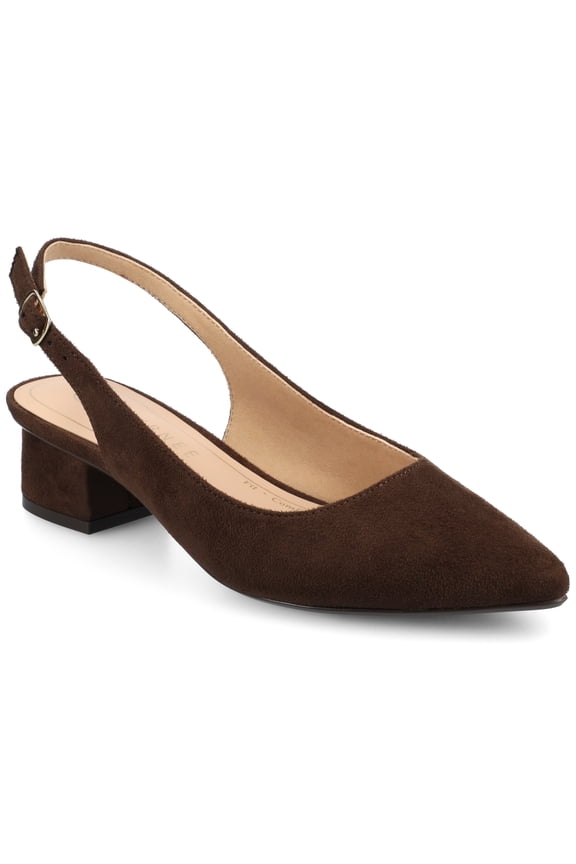Womens Sylvia Sling Back Covered Block Heel Pumps, Widths Available