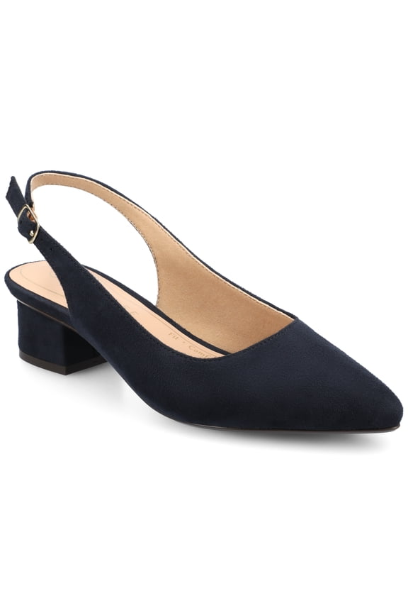 Womens Sylvia Sling Back Covered Block Heel Pumps, Widths Available