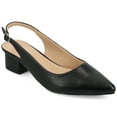 thumbnail image 1 of Journee Womens Sylvia Sling Back Covered Block Heel Pumps, Widths Available, 1 of 9