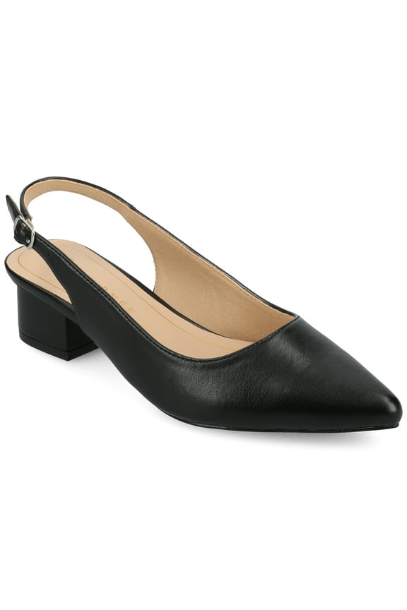 Womens Sylvia Sling Back Covered Block Heel Pumps, Widths Available
