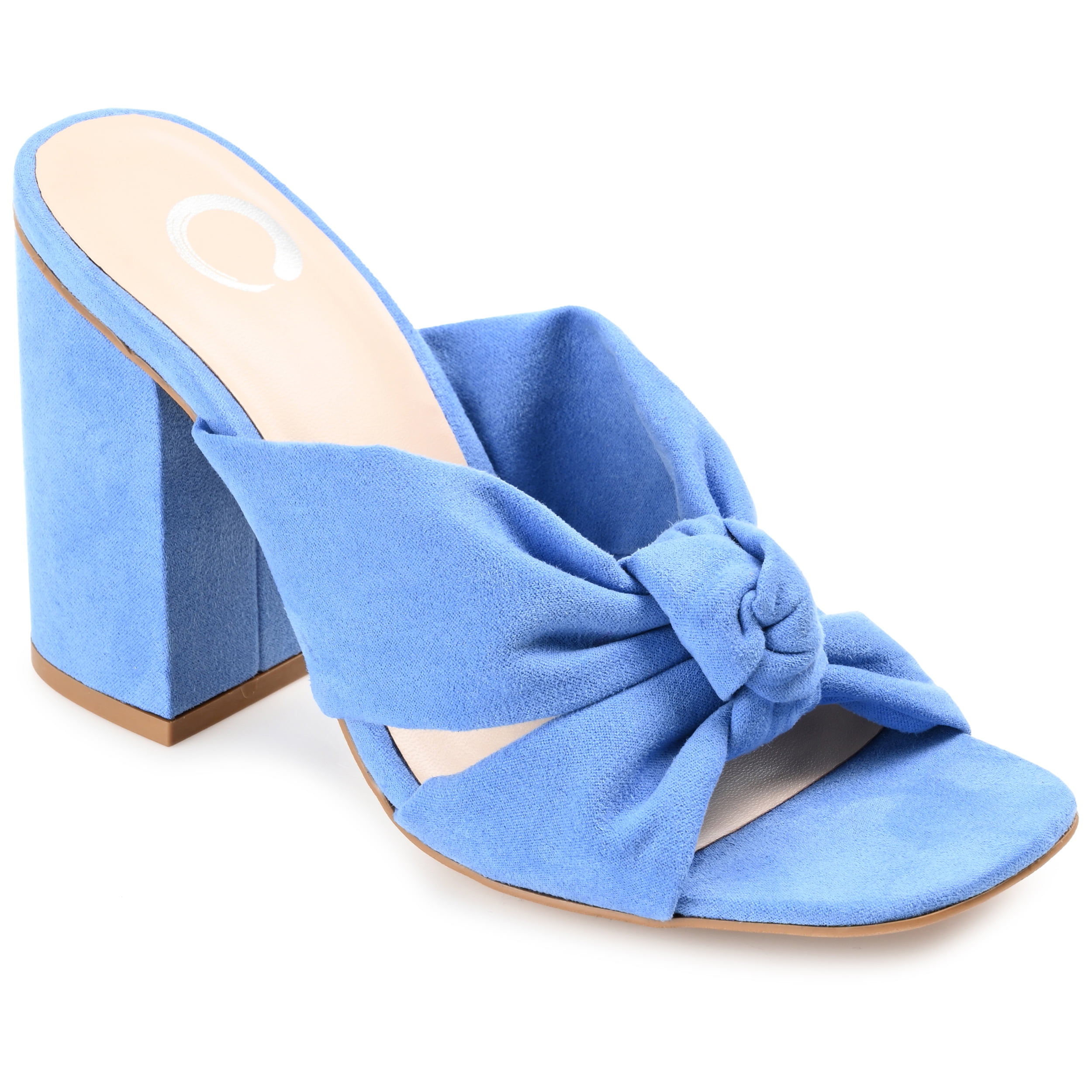 Journee Womens Tabithea Open Square Toe Block Heel Sandals